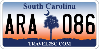 SC license plate ARA086