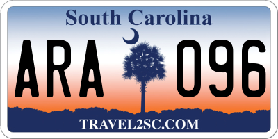 SC license plate ARA096