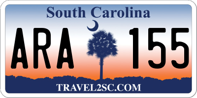 SC license plate ARA155