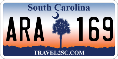 SC license plate ARA169