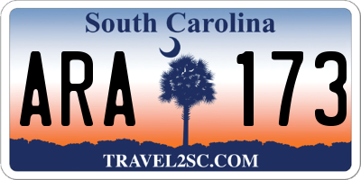 SC license plate ARA173
