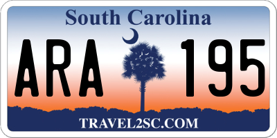 SC license plate ARA195