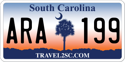 SC license plate ARA199