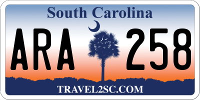 SC license plate ARA258