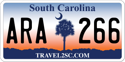 SC license plate ARA266