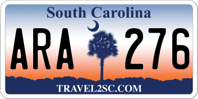 SC license plate ARA276