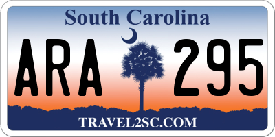 SC license plate ARA295