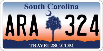 SC license plate ARA324