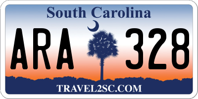 SC license plate ARA328