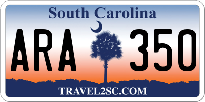 SC license plate ARA350