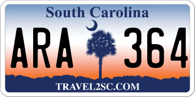SC license plate ARA364