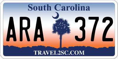 SC license plate ARA372
