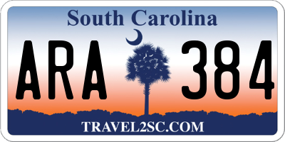 SC license plate ARA384