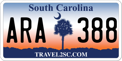 SC license plate ARA388