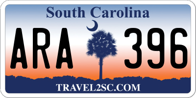 SC license plate ARA396
