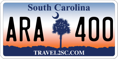 SC license plate ARA400