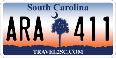 SC license plate ARA411