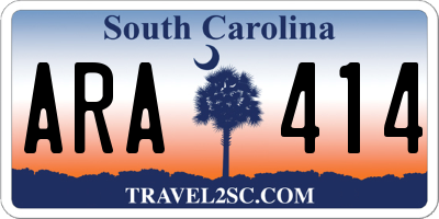 SC license plate ARA414