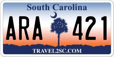SC license plate ARA421