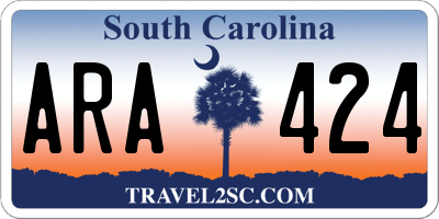 SC license plate ARA424
