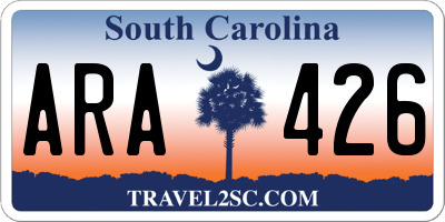 SC license plate ARA426