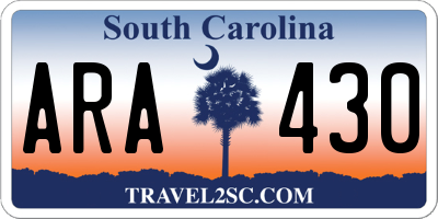 SC license plate ARA430