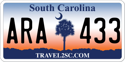 SC license plate ARA433