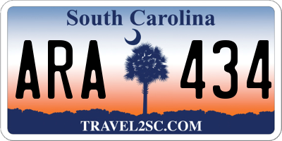 SC license plate ARA434