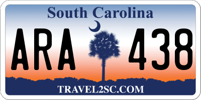 SC license plate ARA438