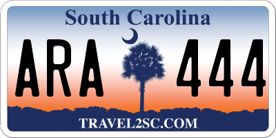 SC license plate ARA444