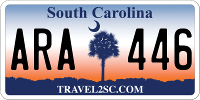 SC license plate ARA446