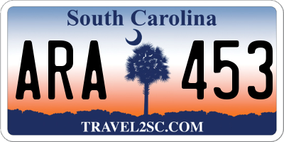 SC license plate ARA453