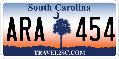 SC license plate ARA454