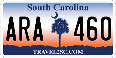 SC license plate ARA460
