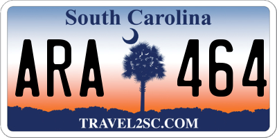 SC license plate ARA464