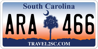 SC license plate ARA466