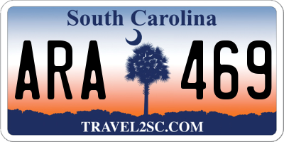SC license plate ARA469