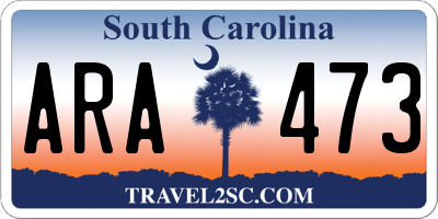 SC license plate ARA473