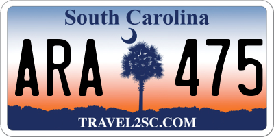 SC license plate ARA475