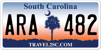 SC license plate ARA482