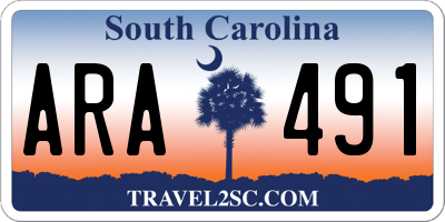 SC license plate ARA491
