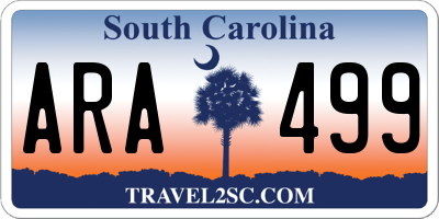 SC license plate ARA499