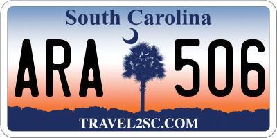 SC license plate ARA506