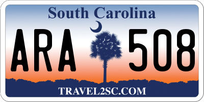 SC license plate ARA508