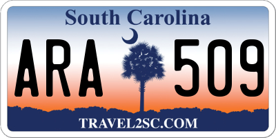 SC license plate ARA509