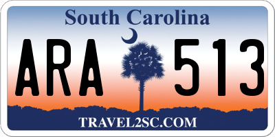 SC license plate ARA513