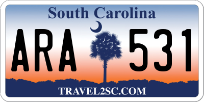 SC license plate ARA531
