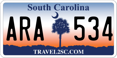 SC license plate ARA534