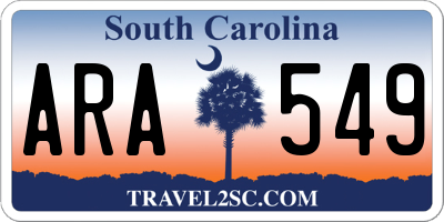 SC license plate ARA549