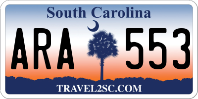 SC license plate ARA553